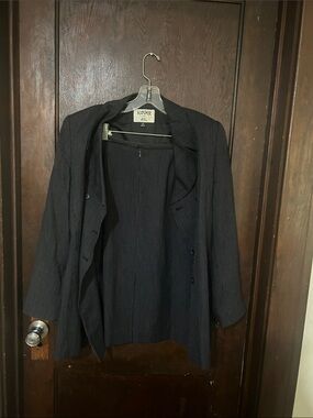 Kasper Women's Navy Pinstripe Skirt Suit